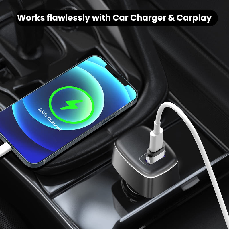 [Australia - AusPower] - USB C to USB Adapter (4 Pack) ,USB-C Female to USB Male, Type C to USB A Converter Compatible with Apple MagSafe, iPhone 11 12 13 Pro Max, Samsung Galaxy Note,Google Pixel etc, Grey 