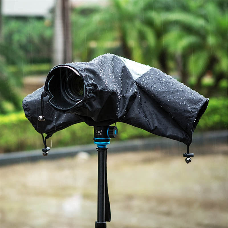[Australia - AusPower] - DSLR Mirrorless Camera Rain Cover Sleeve Large Raincoat Dust Proof Protector for Canon EOS R5 R6 Rp Ra R 7D 6D 5D Mark IV III II Rebel T8i T7i T7 T6i T6s T6 T5i T5 SL3 SL2 90D 80D 77D 70D SX70 SX60 Black 