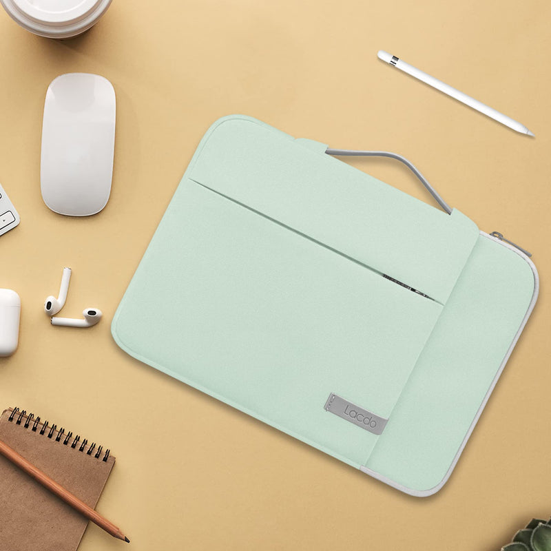 [Australia - AusPower] - Lacdo 360° Protective Laptop Sleeve Case for 15 inch New MacBook Air M2 2023 A2941, 15 inch MacBook Pro A1990 A1707, Dell XPS 15 Plus 2022-2020 Computer Bag, Shockproof, Water-Resistant, Green New MacBook Air 15 Inch 