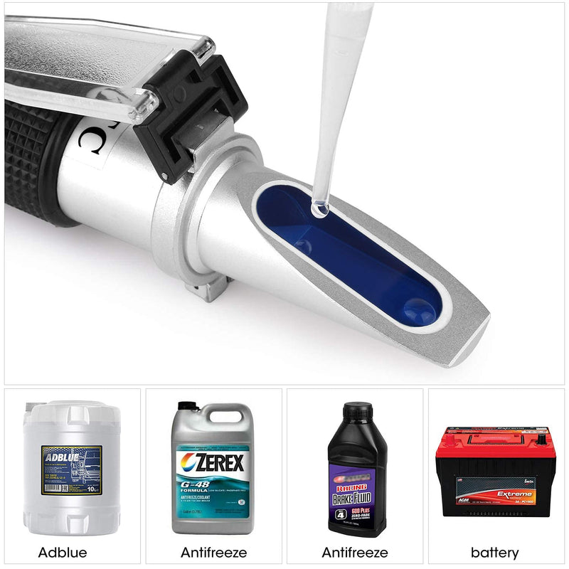 [Australia - AusPower] - 3-in-1 Antifreeze Refractometer in Fahrenheit Antifreeze Coolant Tester Refracotmeter for Checking Freezing Point of Automobile Antifreeze Systems and Battery Fluid Condition Battery Acid, Glycol 3-in-1 ℉ Antifreeze Refractometer 