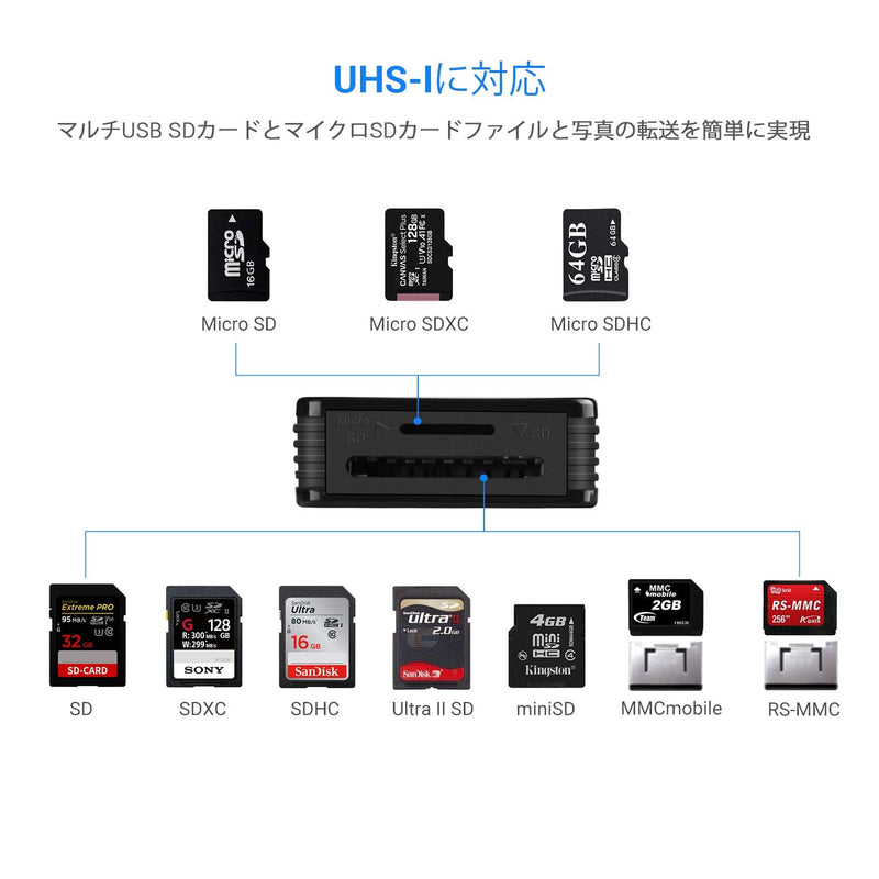 [Australia - AusPower] - SD Card Reader, atolla USB C Memory Card Reader Adapter for TF, SD, Micro SD, SDXC, SDHC, MMC, RS-MMC, Micro SDXC, Micro SDHC and UHS-I Cards 