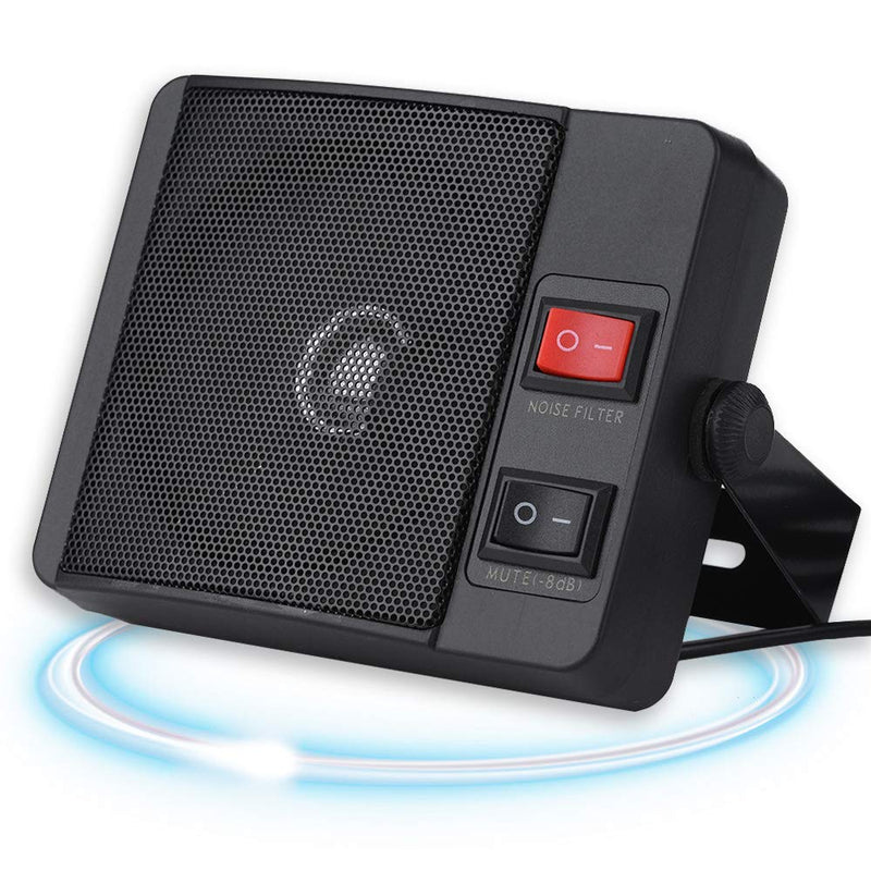 [Australia - AusPower] - Mini Walkie Talkie External Speaker for YAESU Two Way Radio Car Mobile Radio ABS CB Radios External Speaker TS-750 Built-in Noise Filter Switch 