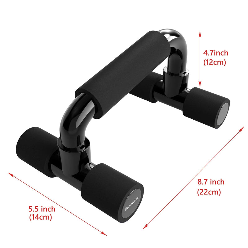 [Australia - AusPower] - READAEER Push Up Bars Gym Exercise Equipment Fitness 1 Pair Pushup Handles with Cushioned Foam Grip and Non-Slip Sturdy Structure Push Up Bars for Men & Women 
