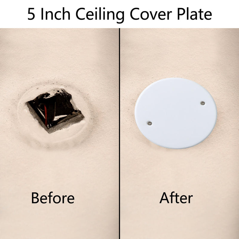 [Australia - AusPower] - Qlvily 4PCS 5" Ceiling Cover Plate, Round Electrical Box Cover, Ceiling Hole Cover, Screws Included 