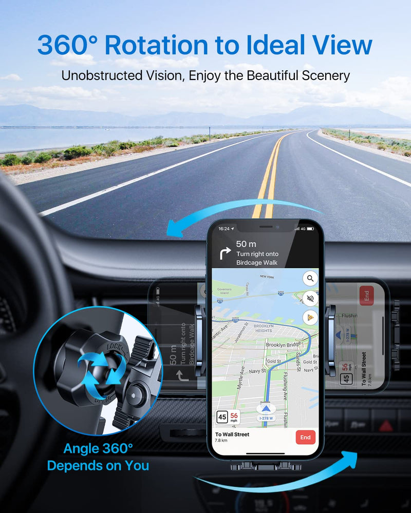 [Australia - AusPower] - andobil Car Vent Phone Mount [2022 Upgrade, Sturdy, Stable] Compatible with iPhone 13/13 Pro Max/12/12 Pro Max/11/XR, S22, Universal Vent Clip Cell Phone Holder, 360 Adjustable Phone Holder for Car 