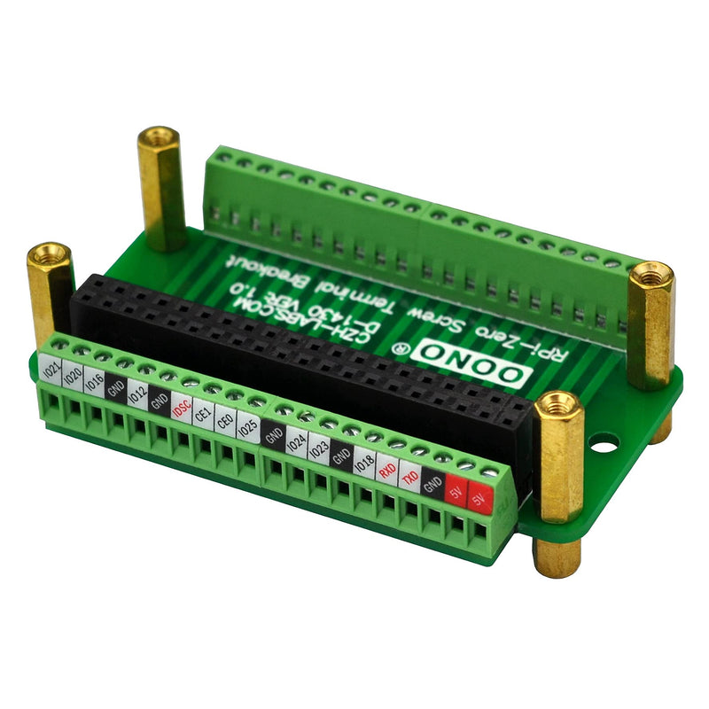 [Australia - AusPower] - Ultra-Small RPi Zero Terminal Block Breakout Board Module, for Raspberry Pi Zero-W 