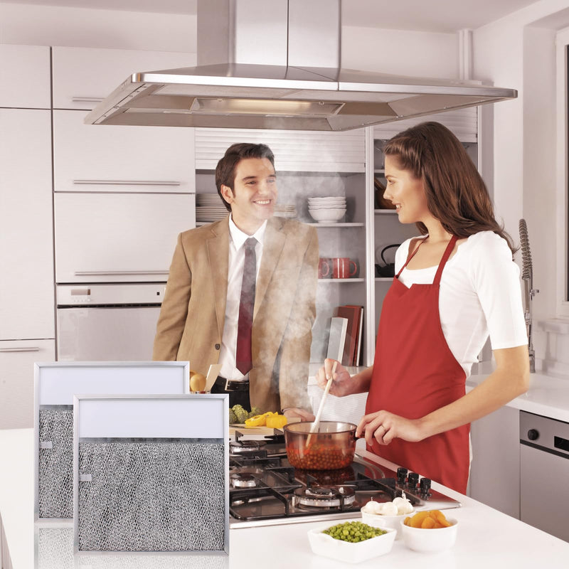 [Australia - AusPower] - Range hood Filter Aluminum Filter with Light Lens 11-1/2 X 11-3/4 X 3/8 Thickened aluminum frame for Broan R610045, R610050, SR610045, Estate 883093, 883103, 883149, 1017892, 14210156, and more 1 Pcs 