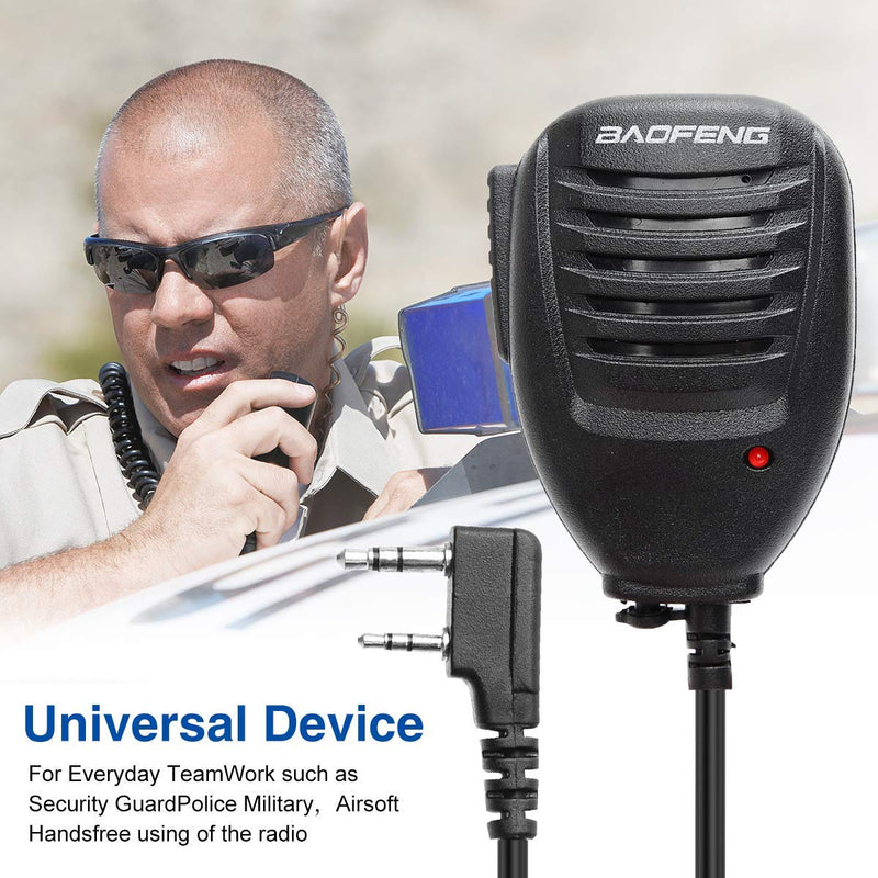 [Australia - AusPower] - Baofeng Two Way Radio Handheld Speaker Mic Microphone, Remote Shoulder Mic for BaoFeng UV-5R BF-888S UV-82 UV-S9 BF-F8HP UV-10R UV-11R BF-H6 GT-3 GM-15PRO Ham Two Way Radio Walkie Talkie (4 Pack) 
