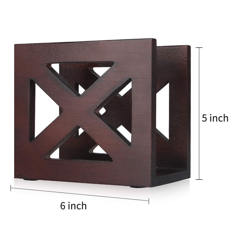 [Australia - AusPower] - Farmhouse Napkin Holder Rustic Wooden Napkin Holder Fancy Kitchen Napkin Holder Wood Dinner Table Napkin Holder Party Thanksgiving Napkin Holder X style 