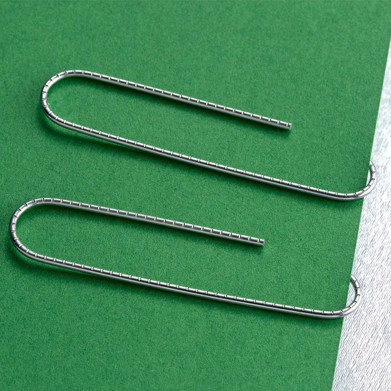 [Australia - AusPower] - Vinaco Paper Clips Non Skid, Medium and Jumbo Paper Clips (1.3 inch & 2.0 inch), Durable & Rustproof, Coated Paper Clip Great for Office School and Personal Use Non-skid Sliver 