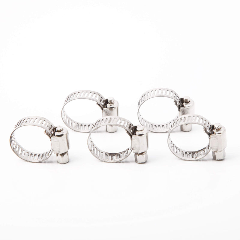 [Australia - AusPower] - Metaland Brass 3/8" Barb x 1/4" NPT Male Pneumatic Air Hose Fittings with Hose Clamps (Pack of 5) 3/8" Barbx 1/4"NPT 