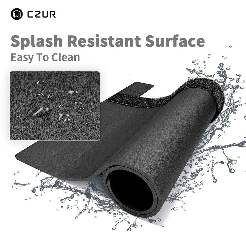 [Australia - AusPower] - CZUR Assistive Cover 13.14-inch with Adjustable Hook&Loop Splash Resistant,PVC Material Cover for CZUR Book Scanner, Office&Home-Black 