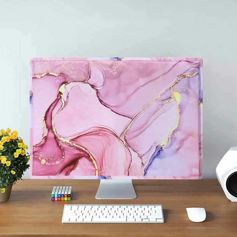 [Australia - AusPower] - MOSISO Monitor Dust Cover 19,19.5,20,20.5,21 inch Anti-Static Dustproof LCD/LED/HD Panel Case Computer Monitor Cover Sleeve Compatible with iMac 21.5 inch,19-21 inch PC,Desktop and TV Marble MO-MBH216 21 inch 