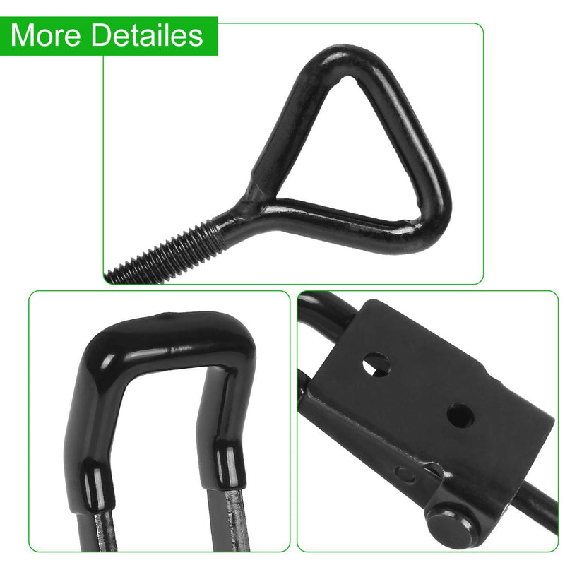 [Australia - AusPower] - 8 Pack Adjustable Toggle Clamp, 360 lbs Holding Capacity Toggle Latch Hasp Clamp GH-4001 Quick Release Pull Latch Metal Draw Latch for Door, Box Case Trunk, Smoker Door, Jig Black-8PCS 