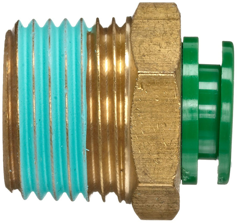 [Australia - AusPower] - SMC KR Series Brass Flame Resistant Push-to-Connect Tube Fitting, Connector with Sealant, 10mm Tube OD x 1/4" BSPT Male 