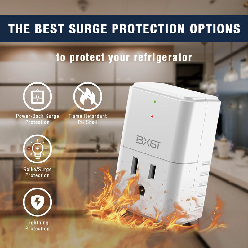 [Australia - AusPower] - BXST S199 120V Voltage Protector Power Strip with 1 Outlet, White 