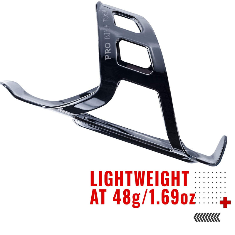 [Australia - AusPower] - PRO BIKE TOOL Bike Water Bottle Holder - Black or White Gloss or Matte Black, Secure Retention System, Lightweight and Strong Bicycle Bottle Cage, Great for Road and Mountain Bikes 