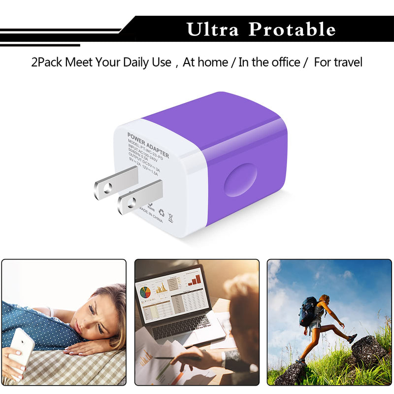 [Australia - AusPower] - Type C Wall Charger, 2Pack 20W PD 3.0 USB C Plug Power Delivery Adapter Fast Charger Box Cube Plug Compatible with iPhone 13 Pro Max 12 11 Pro Max SE 8 7 Plus iPad Pro,Samsung Galaxy S21 S20 S10 Plus Blue 