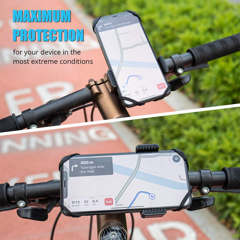[Australia - AusPower] - Bike Phone Mount, WixGear Universal Bike Phone Holder and Motorcycle Phone Mount, Phone Holder for Bike Handlebars Adjustable Grip Holder, Fits All Smartphones, Bike Accessories 