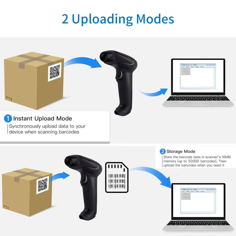 [Australia - AusPower] - Alacrity 2D QR Wireless Barcode Scanner with Stand, 2.4GHz Wireless & Wired USB Hands Free Barcode Reader for Industry, Retail, Logistics, Warehouses, 6709DA. 2D 2.4GHz Wireless 