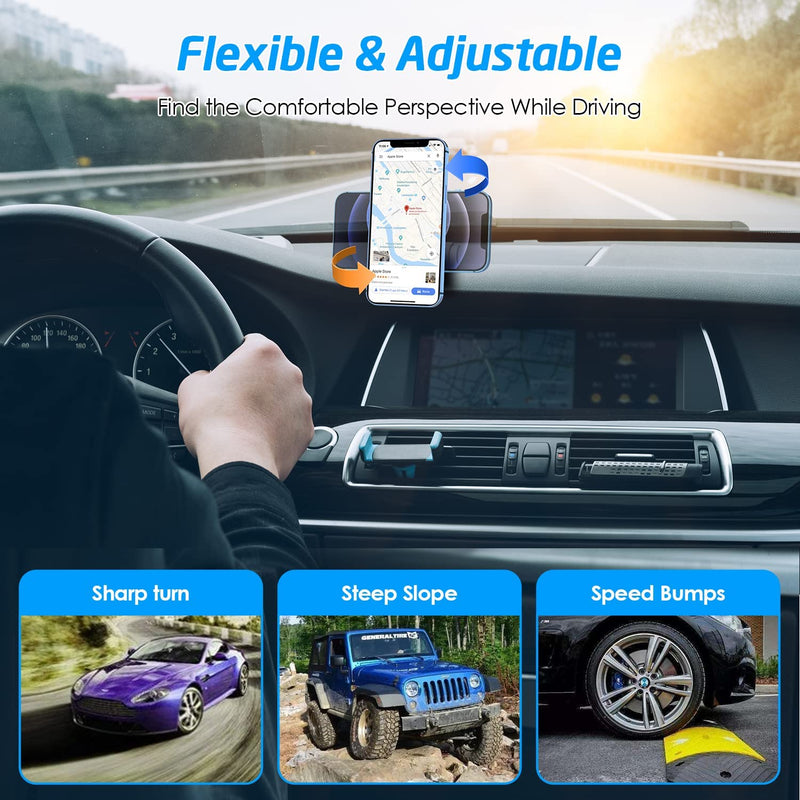 [Australia - AusPower] - WixGear Universal Stick On Swivel Mount (2 Pack) Dashboard Magnetic Phone Holder for Car, Phone Mount for Car for Cell Phones and Mini Tablets with Fast Swift-snap (New Upgraded Swivel Stick On Mount) 