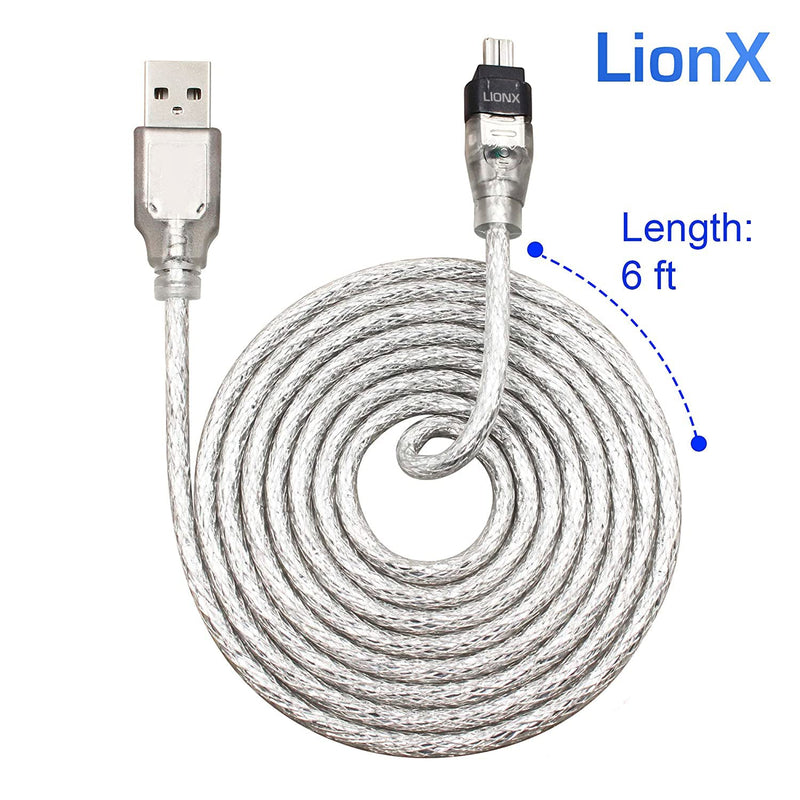 [Australia - AusPower] - LIONX New Data DV Cable USB to IEEE 1394 4 Pin Firewire Adapter High PC 