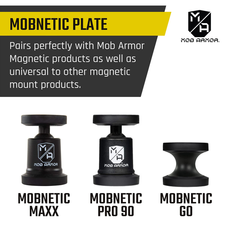 [Australia - AusPower] - Mob Armor MobNetic Plates (2 Pack) - Compatible with Mob Magnetic Phone Mount for Car - Universal Smartphone Mounting Plates - Best Vehicle Accessory for Cellphone - Black 