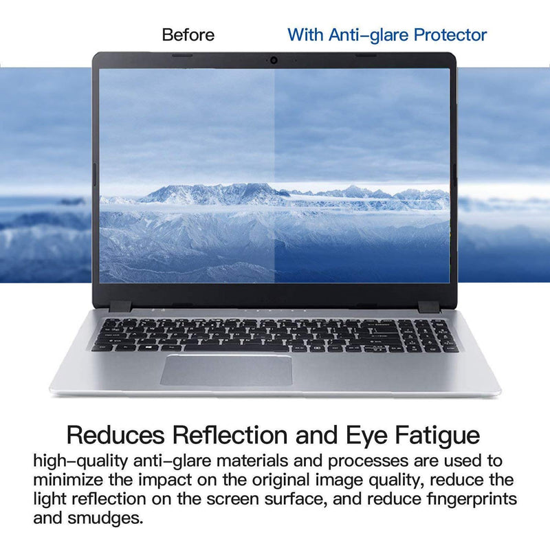 [Australia - AusPower] - 2-Pack F FORITO 15.6 Inch Laptop Anti Glare(Matte) Screen Protector Cover for All 15.6 inch 16:9 Aspect Ratio Screen Laptop, Scratch Proof, Dust-Proof and Fingerprint Resistant 