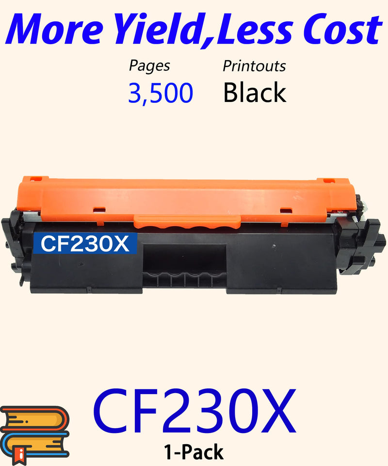 [Australia - AusPower] - (1-Pack, Black High Yield) ColorPrint Compatible Toner Cartridge Replacement for Hp CF230X 30X 230X CF230A 30A Work with Pro MFP M227fdw M227fdn M227sdn M227d M203dw M203dn M203d M227 Laser Printer 