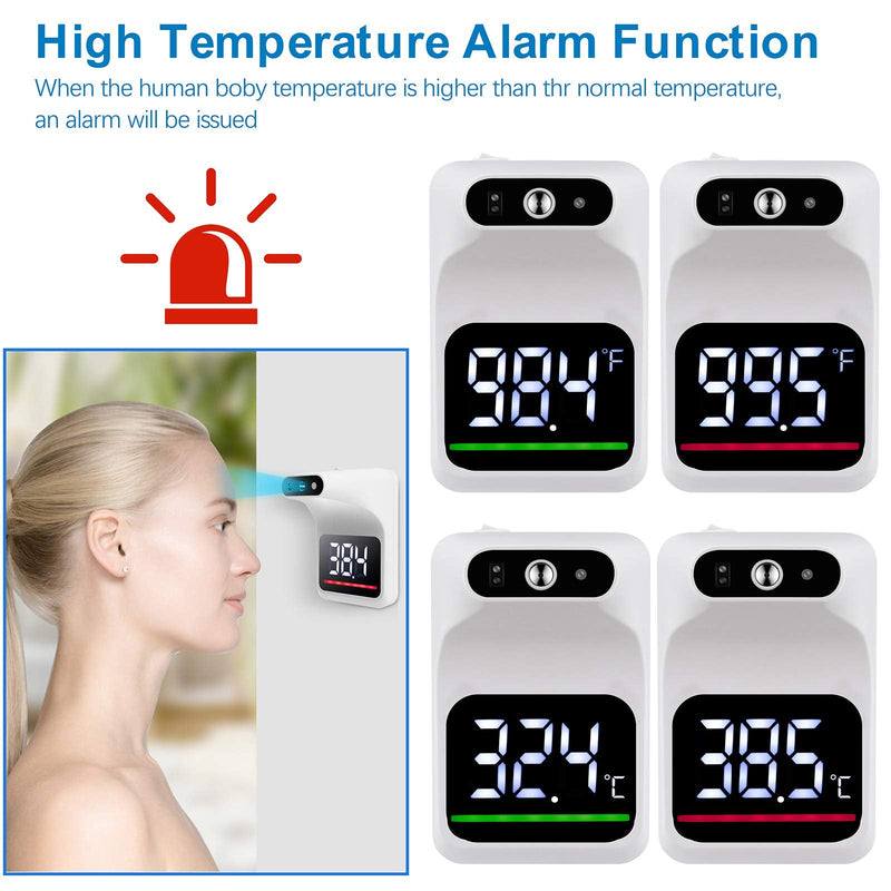[Australia - AusPower] - New 2022 YUESUO UF-R118-Bluetooth Wall Mounted Thermometer for Adults, Non-Contact Digital Temperature Thermometer with Fever Alarm in Offices, Factories, Shops, Schools. 