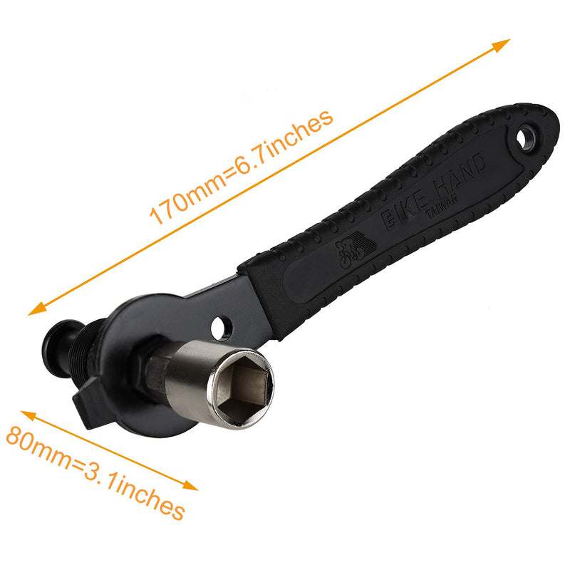 [Australia - AusPower] - Bikehand Bike Crank Extractor Puller Remover for Square Threaded Taper Crankset or ISIS & Octalink - Easy Bicycle Crank Arm Removal Tool Fit Square ISIS Octalink 