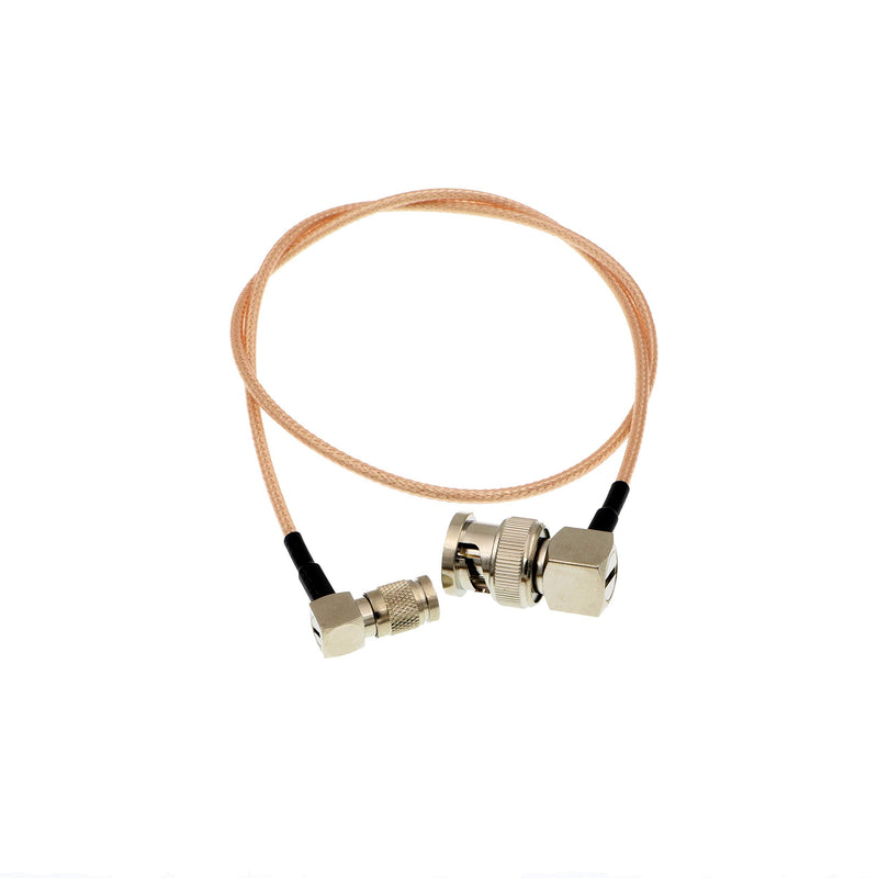 [Australia - AusPower] - Uonecn RG179 Right Angle BNC to Right Angle DIN 1.0/2.3 mini BNC 75ohm Coaxial Cable Video Cable For Blackmagic HyperDeck Shuttle 50cm 