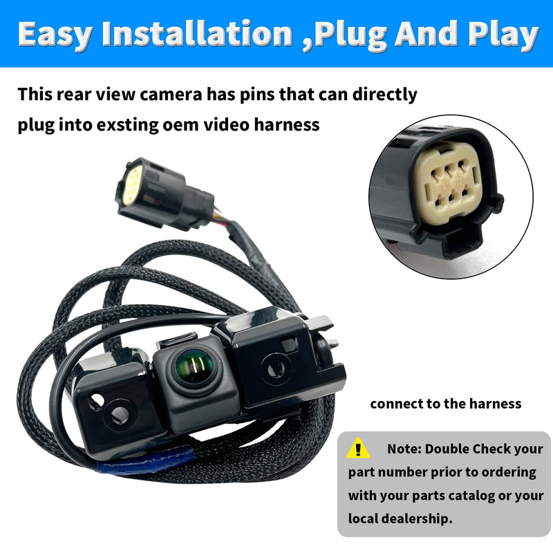 [Australia - AusPower] - Rear View Back Up Camera Multiangle Views Compatible with 2014 2015 Chevy Silverado Cheyenne GMC Sierra 1500 2500 HD 3500 HD Replaces 23306741 22803702 