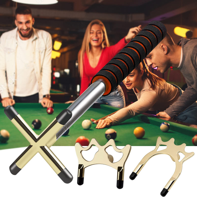 [Australia - AusPower] - Sarybei Retractable Pool Cue Stick with 3 Style Replaceable Bridge Head That Provide Bridge Play at Every Conceivable Angle 