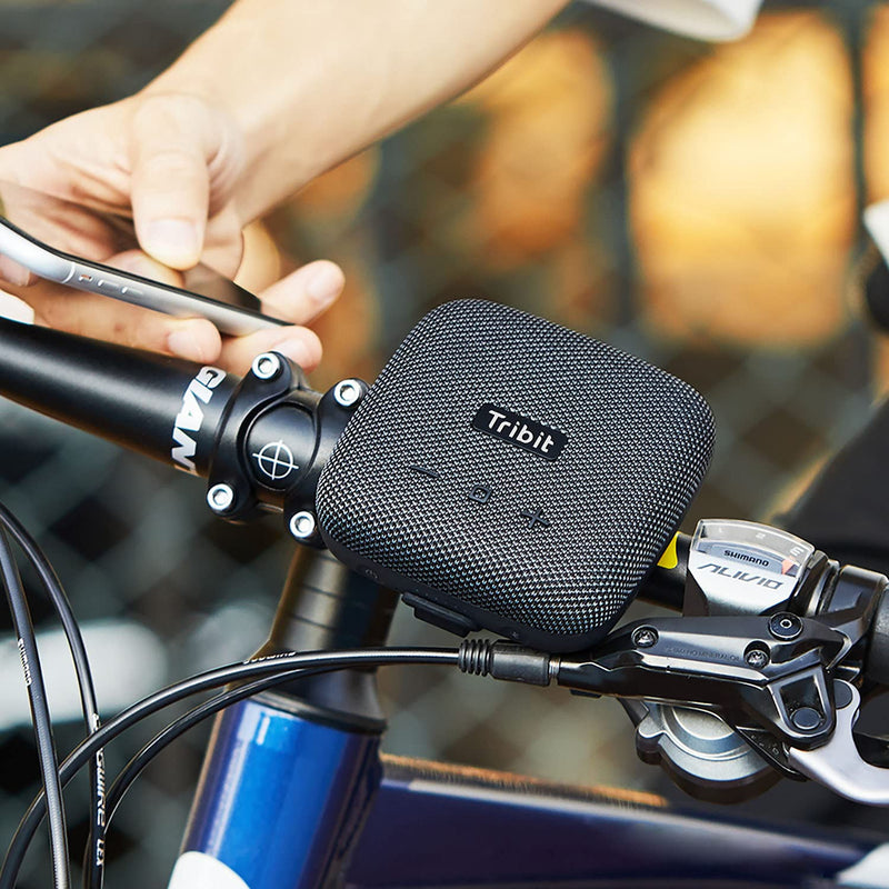 [Australia - AusPower] - Portable Speaker, Tribit StormBox Micro Bluetooth Speaker, IP67 Waterproof & Dustproof Outdoor Speaker, Bike Speakers with Loud Sound, Advanced TI Amplifier, Built-in XBass, 100ft Bluetooth Range Black 