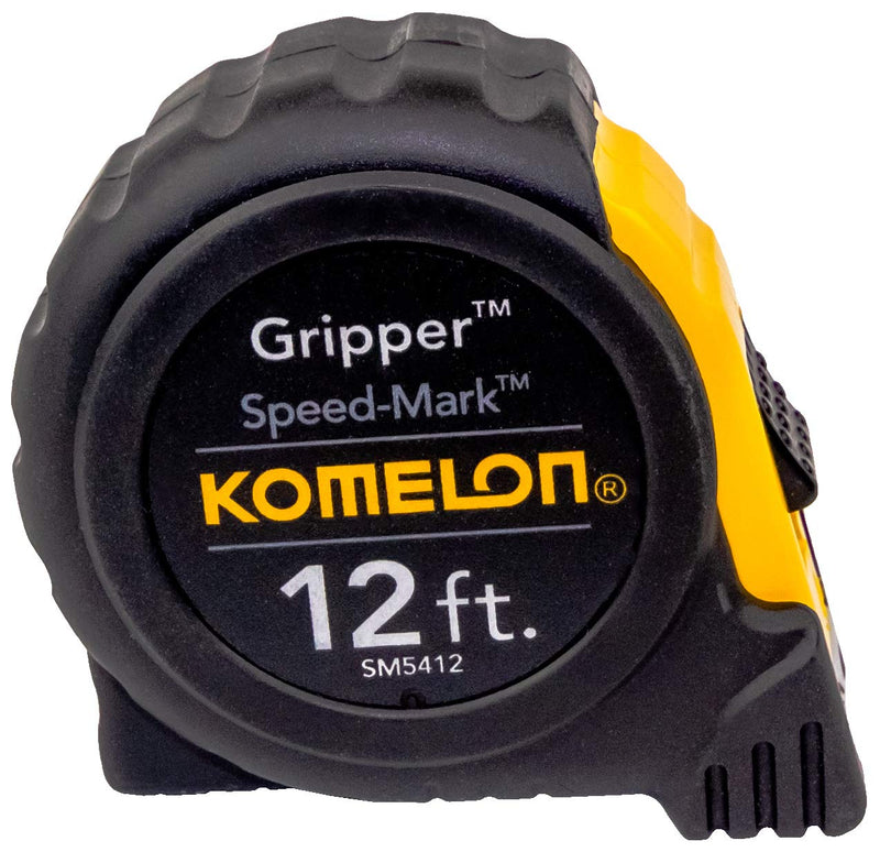 [Australia - AusPower] - Komelon SM5412 Speed Mark Gripper Acrylic Coated Steel Blade Measuring Tape 5/8-Inch x 12-Feet, White 