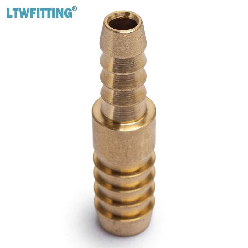 [Australia - AusPower] - LTWFITTING Brass Barb Hose Reducing Splicer Mender 1/4-Inch ID Hose x 3/8-Inch ID Hose Fitting Air Water Fuel Boat(Pack of 10) 