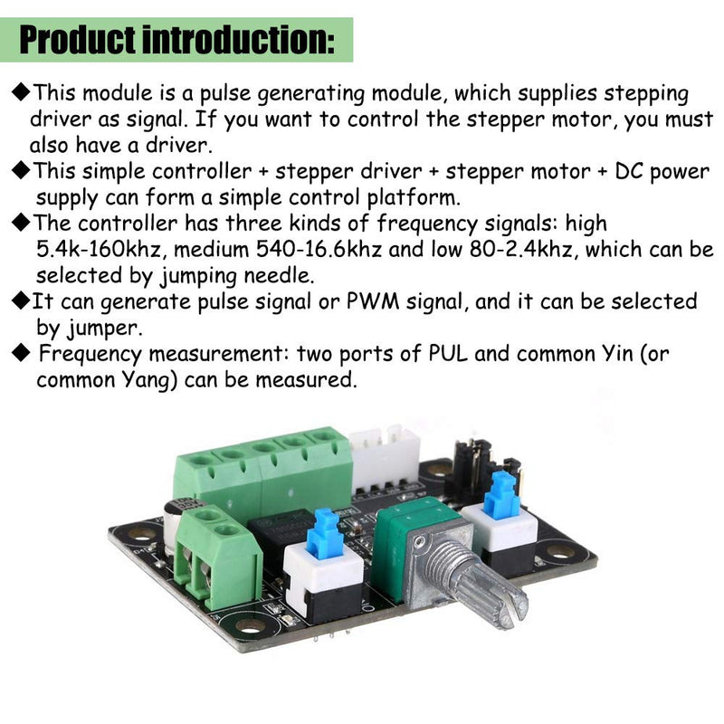 [Australia - AusPower] - Comidox 1PCS Simple Reliable Stepper Motor Driver Controller Speed Regulator PWM Pulse Signal Generator Module 