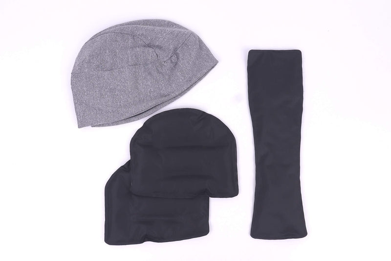 [Australia - AusPower] - Migraine Gel Full Head Coverage Ice Hat by FOMI Care | Cranial Cold Cap | Top and Side Skull Cooling Headache and Chemo Recovery Pack | Wearable Therapy Wrap for Sinus, Stress, Pressure Pain Relief 