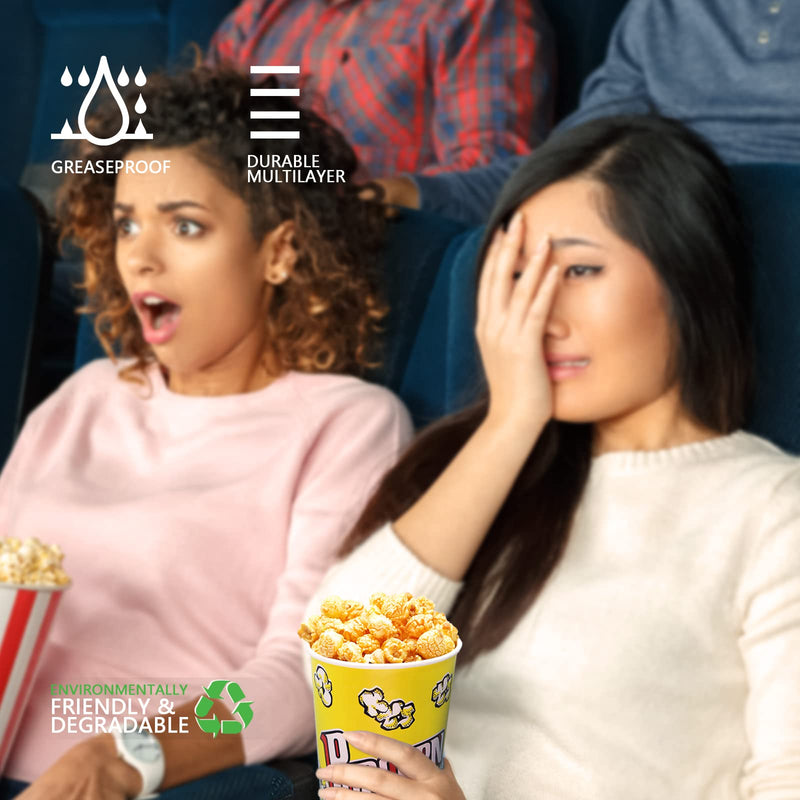 [Australia - AusPower] - 32 Oz Popcorn Boxes (44 Pack) Disposable Popcorn Buckets Classic Popcorn Cups Cute Paper Popcorn Containers Popcorn Bars, Movie Nights, Carnivals, Fundraisers, Birthday Parties, Wedding 32oz 