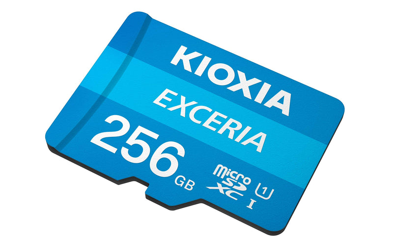 [Australia - AusPower] - Kioxia 256GB microSD Exceria Flash Memory Card w/Adapter U1 R100 C10 Full HD High Read Speed 100MB/s LMEX1L256GG2 