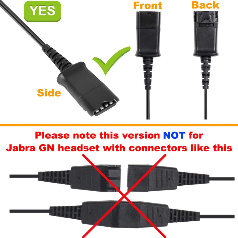 [Australia - AusPower] - Headset QD (Quick Disconnect) Cable with Single 3.5mm Plug for Smartphones Mobile Phones,Laptop etc with 3.5mm Jack QD-3.5mm 