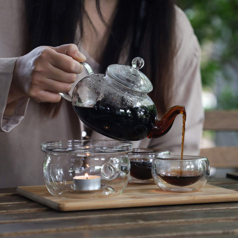 [Australia - AusPower] - CNGLASS Glass Infuser with Lid for 20.3oz Teapot S 