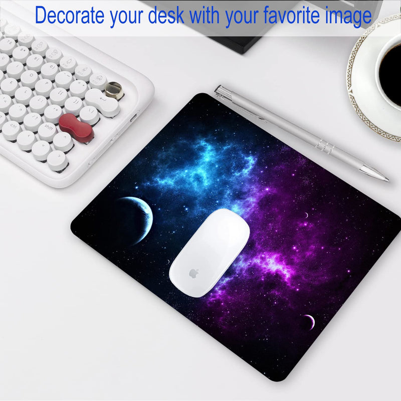 [Australia - AusPower] - Shalysong Mouse pad Small Computer Mouse pad with Personalized Galaxy Design Office Non-Slip Rubber Mousepad 9.5 x 7.9 in Rectangular galaxy 
