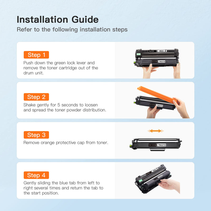 [Australia - AusPower] - E-Z Ink (TM) with Chip Compatible Toner Cartridge Replacement for Brother TN227 TN-227 TN227bk TN223bk TN223 use with MFC-L3770CDW MFC-L3750CDW HL-L3230CDW HL-L3290CDW HL-L3210CW MFC-L3710CW (1 Black) 