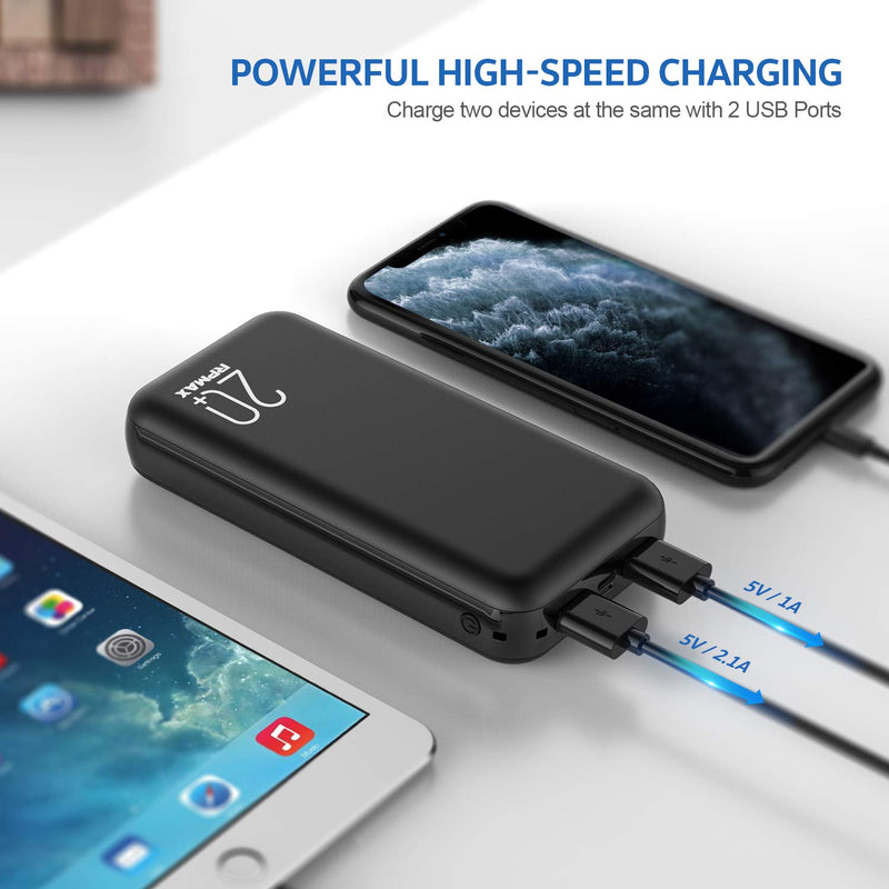 [Australia - AusPower] - RPMAX Portable Charger Power Bank 26800mAh with Hidden LED Display & 2 USB Outputs, High Capacity 5V Cell Phone Charger External Backup Battery Pack Compatible with iPhone,iPad,Samsung Galaxy,Android. 