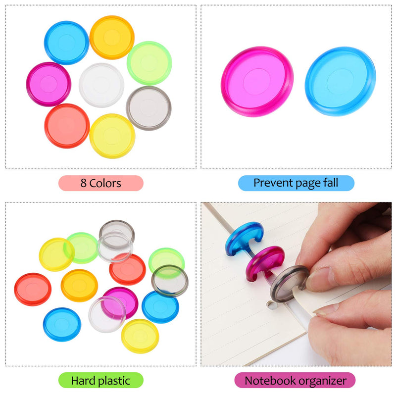 [Australia - AusPower] - 88 Pieces Plastic Mini Discs Multicolor Binding Ring Discs Expansion Discs for Add Extra Pages, Notes or Artwork 