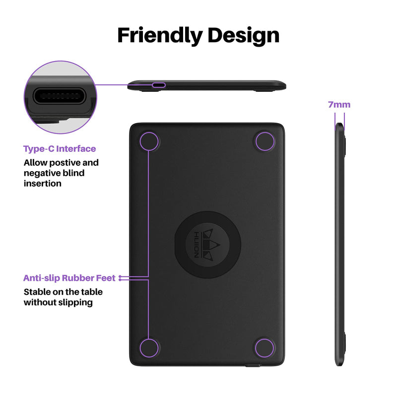 [Australia - AusPower] - HUION H420X OSU Tablet Graphic Drawing Tablet with 8192 Levels Pressure Battery-free Stylus, 4.17x2.6 inch Digital Drawing Tablet Compatible with Window/Mac/Linux/Android for OSU Game, Online Teaching 