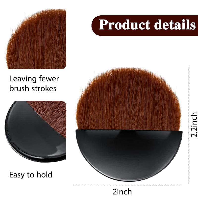 [Australia - AusPower] - 4 Pieces Paint Flat Brush Applicator Artist Drawing Brush for Gesso, Varnishes, Oil Paint, Acrylic Painting, Watercolor, Wood, Wall, Furniture Brush Cleaner (Black and Brown) Black and Brown 