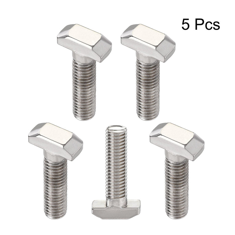 [Australia - AusPower] - uxcell M8x30mm T-Slot Drop-in Stud Sliding Bolt Screw Carbon Steel for 40 Series Aluminum Profile 5pcs 